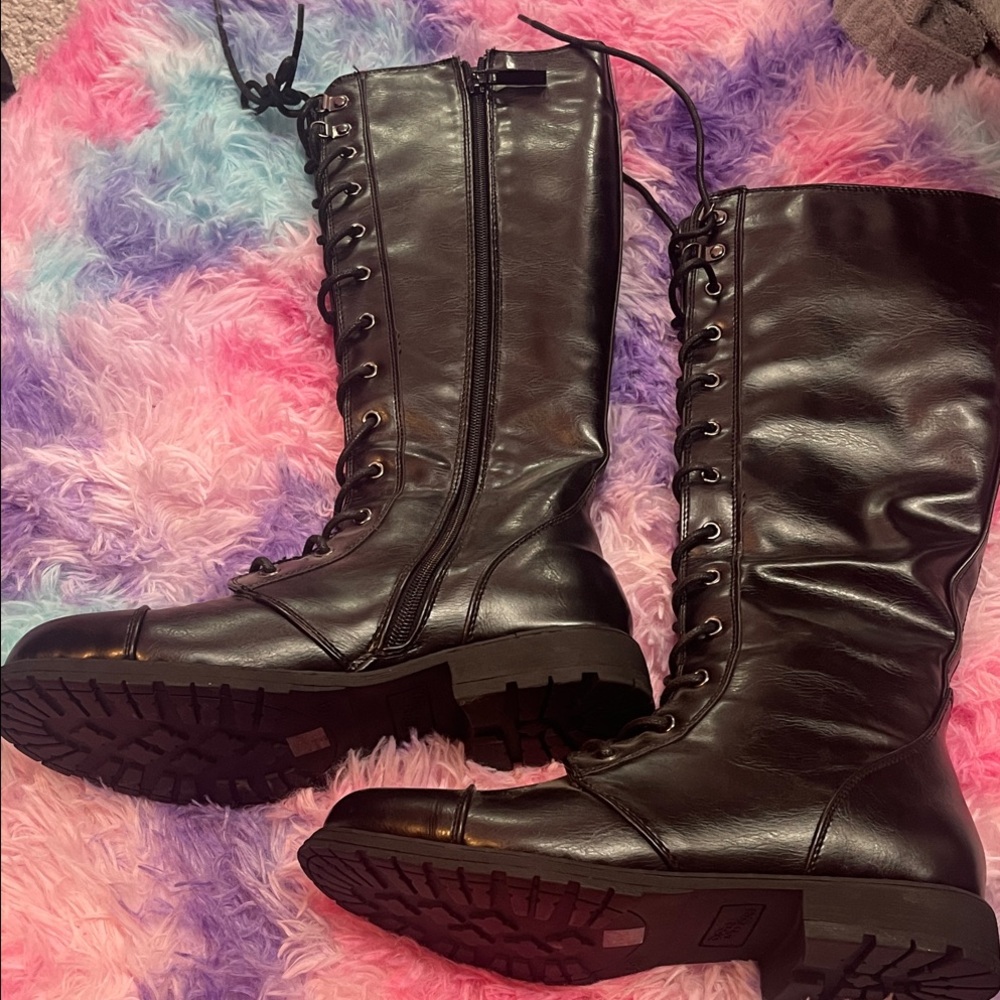Dirty Laundry Black Combat Boots
